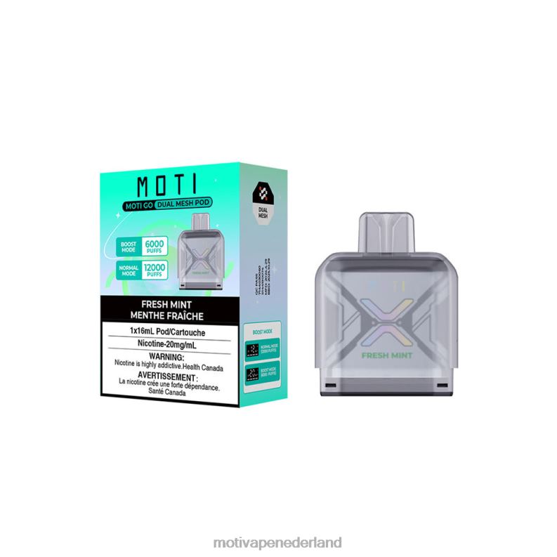 Frisse munt - Moti vape Nederland - MOTI Go Pro wegwerpbare capsule 0L06N91