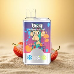 Uwin Crystal Twins 40000 Puffs Aardbei Kiwi Druif IJs Dubbel Aroma 32ml Type-C Oplaadbaar