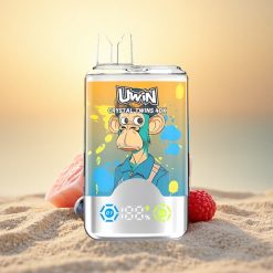 Uwin Crystal Twins 40000 Puffs Blauwe Bes Framboos Kers IJs met Duale Smaak en 32ml Vloeistof