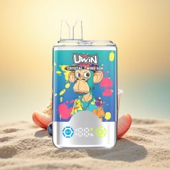 Uwin Crystal Twins 40000 Puffs Bosbes Op Ijs Zomerperzik Ijs Met Dubbel Aroma en Oplaadbaar Ontwerp