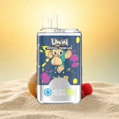 Uwin Crystal Twins 40000 Puffs Kiwi Passievrucht Guave Blauwe Bes Framboos Duale Smaak 32ml Oplaadbaar