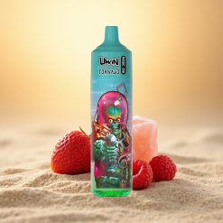 Uwin Tornado 35K Music Puffs Aardbei Framboos Kers IJsmix met 5% Nicotine en Type-C Opladen